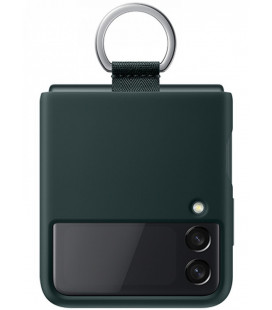 Originalus žalias dėklas "Silicone Cover" Samsung Galaxy Flip 3 telefonui "EF-PF711TGE"
