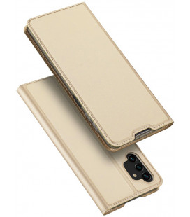Auksinės spalvos atverčiamas dėklas Samsung Galaxy A13 4G telefonui "Dux Ducis Skin Pro"