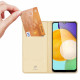 Auksinės spalvos atverčiamas dėklas Samsung Galaxy A13 4G telefonui "Dux Ducis Skin Pro"