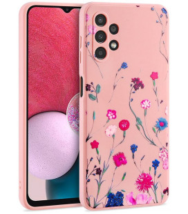 Rožinis dėklas Samsung Galaxy A13 4G telefonui "Tech-Protect Mood Meadow Pink"