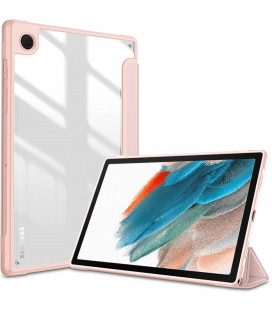 Rožinis atverčiamas dėklas Samsung Galaxy Tab A8 10.5 X200 / X205 planšetei "Tech-Protect Smartcase Hybrid"