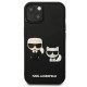 Juodas dėklas Apple iPhone 13 Mini telefonui "Karl Lagerfeld and Choupette 3D Case"