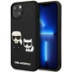 Juodas dėklas Apple iPhone 13 Mini telefonui "Karl Lagerfeld and Choupette 3D Case"