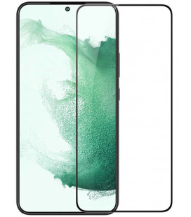 Juodas apsauginis grūdintas stiklas Samsung Galaxy S22 telefonui "Nillkin Amazing 2.5D CP+ Pro"