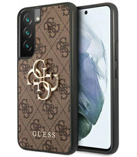 Rudas dėklas Samsung Galaxy S22 telefonui "Guess PU 4G Metal Logo Case"