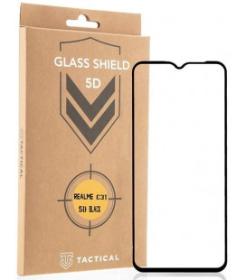 Juodas apsauginis grūdintas stiklas Realme C31 telefonui "Tactical Glass Shield 5D"