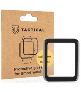 Juodas apsauginis grūdintas stiklas Apple Watch 7 / 8 (41mm) laikrodžiui "Tactical Glass Shield 5D"