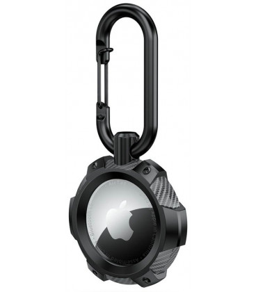 Juodas dėklas Apple Airtag 1 / 2 "Tech-Protect TPUCarbon"