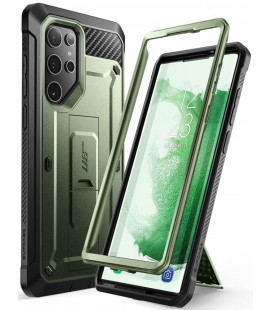 Žalias (Guldan) dėklas Samsung Galaxy S22 Ultra telefonui "Supcase Unicorn Beetle Pro"