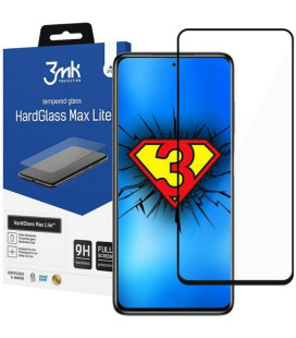 Juodas apsauginis grūdintas stiklas Xiaomi Poco F3 telefonui "3MK Hard Glass Max Lite"