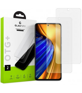 Apsauginis grūdintas stiklas Xiaomi Poco F4 5G telefonui "Glastify OTG+ 2-Pack"