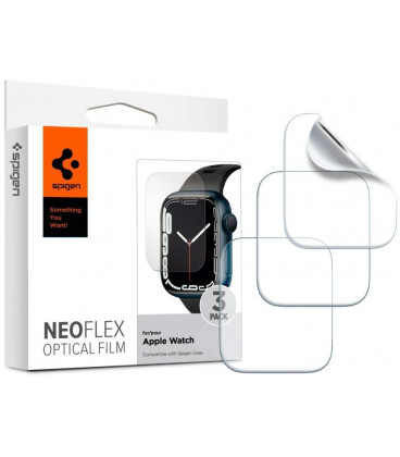 Apsauginės ekrano plėvelės Apple Watch  6 / 7 / 8 / 9 / SE 1 / 2 / 3 (44 / 45 mm) "Spigen Neo Flex HD 3-Pack"