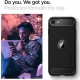 Juodas dėklas Apple iPhone SE 2020 / SE 2022 telefonui "Spigen Rugged Armor"