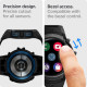 Pilkas dėklas Samsung Galaxy Watch 4 / 5 (44mm) laikrodžiui "Spigen Rugged Armor PRO"