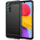 Juodas dėklas Samsung Galaxy M13 telefonui "Tech-Protect TPUCarbon"