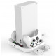 Baltas krovimo ir aušinimo stovas Xbox X kompiuteriui "iPega XBS012"
