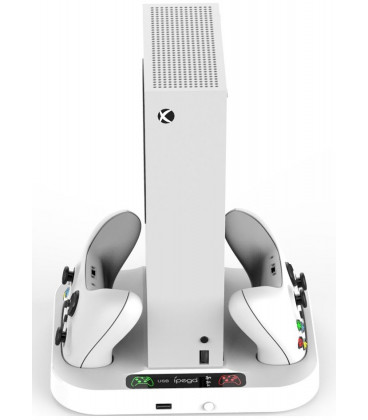Baltas krovimo ir aušinimo stovas Xbox X kompiuteriui "iPega XBS012"