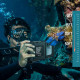 Juodas universalus dėklas telefonui nardymui "Tech-Protect IPX8 Diving Waterproof"