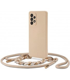 Smėlio spalvos dėklas su dirželiu Samsung Galaxy A53 5G telefonui "Tech-Protect Icon Chain"