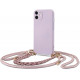 Violetinis dėklas su dirželiu Apple iPhone 11 telefonui "Tech-Protect Icon Chain"