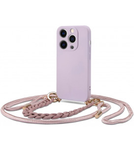 Violetinis dėklas su dirželiu Apple iPhone 12 Pro telefonui "Tech-Protect Icon Chain"