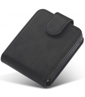 Juodas atverčiamas dėklas Samsung Galaxy Flip 4 telefonui "Tech-Protect Wallet"