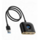 USB įkrovimo adapteris Baseus Square round 4in1 (USB3.0 TO USB3.0*1+USB2.0*3) 1m juodas CAHUB-AY01