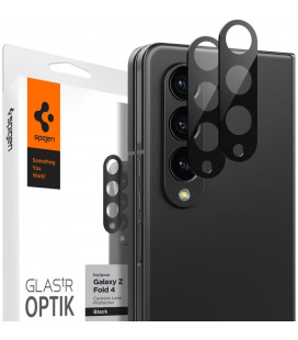 Juoda kameros apsauga Samsung Galaxy Fold 4 telefono kamerai apsaugoti "Spigen Optik.TR Camera Protector 2-Pack"