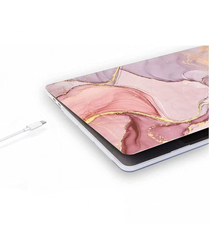 Dėklas Apple MacBook Air 13 2022 kompiuteriui "TechProtect Smartshell Marble" Priedaimobiliems.lt