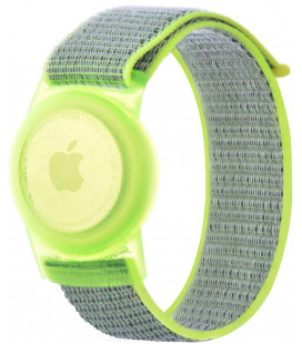 Žalia vaikiška apyrankė Apple Airtag 1 / 2 "Tech-Protect Nylon For Kids"
