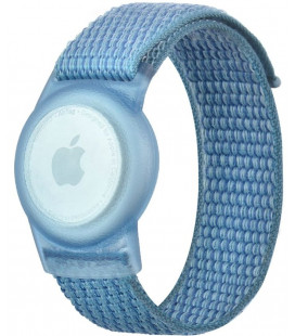 Mėlyna vaikiška apyrankė Apple Airtag 1 / 2 "Tech-Protect Nylon For Kids"