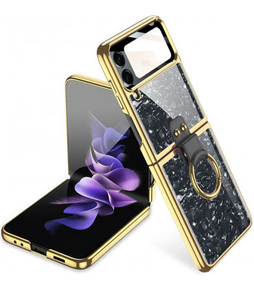 Juodas / auksinės spalvos dėklas Samsung Galaxy Flip 4 telefonui "Tech-Protect Mood Ring"