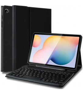 Juodas atverčiamas dėklas + klaviatūra Samsung Galaxy Tab S6 Lite 10.4 2020 / 2022 planšetei "Tech-Protect SC Pen + Keyboard"