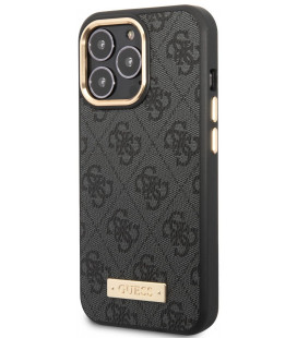 Juodas dėklas Apple iPhone 13 Pro Max telefonui "Guess PU 4G MagSafe Compatible Case"