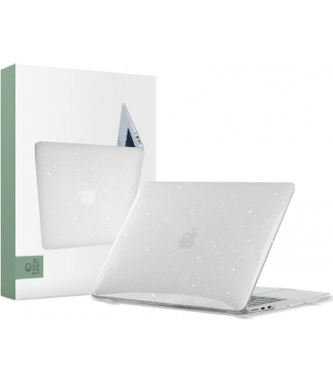 Skaidrus dėklas su blizgučiais Apple MacBook Air 13 M2-M5 2023-2026 kompiuteriui "Tech-Protect Smartshell"