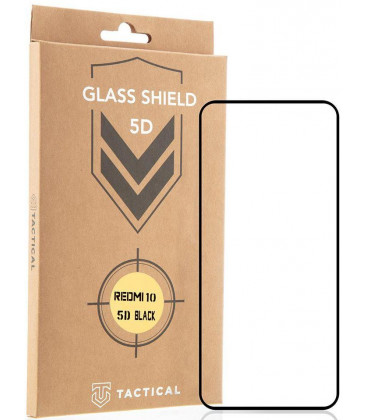 Juodas apsauginis grūdintas stiklas Xiaomi Redmi 10 telefonui "Tactical Glass Shield 5D"