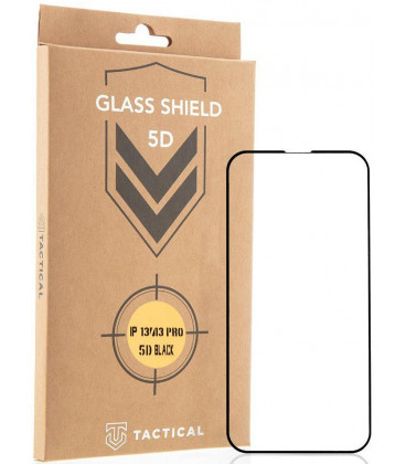 Juodas apsauginis grūdintas stiklas Apple iPhone 13 / 13 Pro telefonui "Tactical Glass Shield 5D"