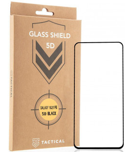 Juodas apsauginis grūdintas stiklas Samsung Galaxy S21 FE 5G telefonui "Tactical Glass Shield 5D"
