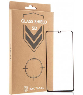 Juodas apsauginis grūdintas stiklas Samsung Galaxy A22 4G telefonui "Tactical Glass Shield 5D"