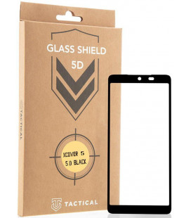 Juodas apsauginis grūdintas stiklas Samsung Galaxy Xcover 5 telefonui "Tactical Glass Shield 5D"