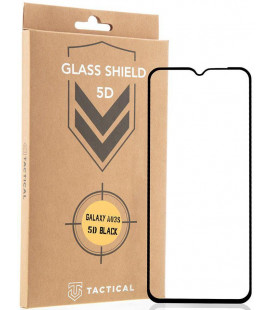 Juodas apsauginis grūdintas stiklas Samsung Galaxy A03s telefonui "Tactical Glass Shield 5D"
