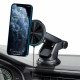 Juodas automobilinis magnetinis telefono laikiklis su 15w belaidžio krovimo funkcija "Tech-Protect A2 Dash"