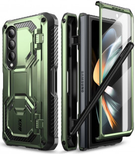 Žalias (Guldan) dėklas Samsung Galaxy Fold 4 telefonui "Supcase IBLSN Armorbox"