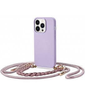 Violetinis dėklas su dirželiu Apple iPhone 14 Pro telefonui "Tech-Protect Icon Chain"