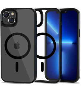 Juodas / skaidrus dėklas Apple iPhone 14 Plus telefonui "Tech-Protect Magmat Magsafe"