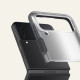 Pilkas / matinis skaidrus dėklas Samsung Galaxy Flip 4 telefonui "Spigen Cyrill Color Brick"