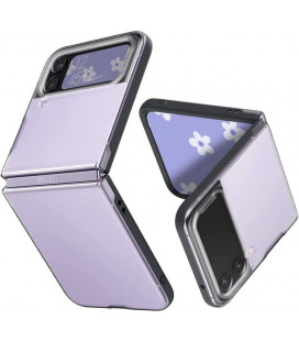 Pilkas / matinis skaidrus dėklas Samsung Galaxy Flip 4 telefonui "Spigen Cyrill Color Brick"