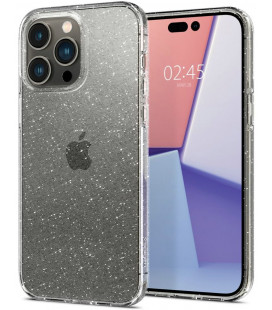 Skaidrus dėklas su blizgučiais Apple iPhone 14 Pro telefonui "Spigen Liquid Crystal Glitter"