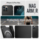 Matinis juodas dėklas Apple iPhone 14 Pro Max telefonui "Spigen Mag Armor"