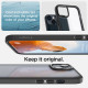 Juodas / matinis skaidrus dėklas Apple iPhone 14 telefonui "Spigen Ultra Hybrid"